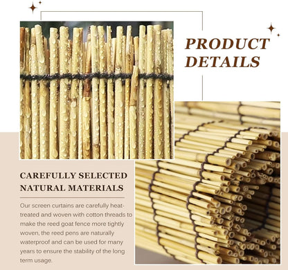 Natural Reed Fencing Rolls: Privacy Bamboo Fence 3/4/5/6ft High Roll Reed Screen, Decorative Bamboo