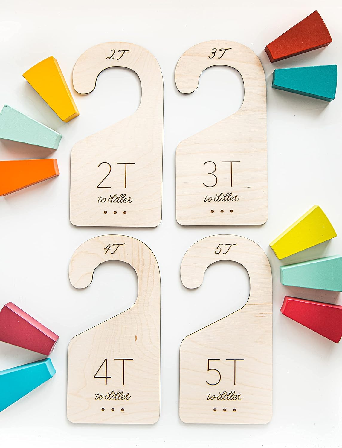 Loft Toddler Closet Dividers Durable Birch Kids Closet Organizer Timeless Etched Design for 2T-5T