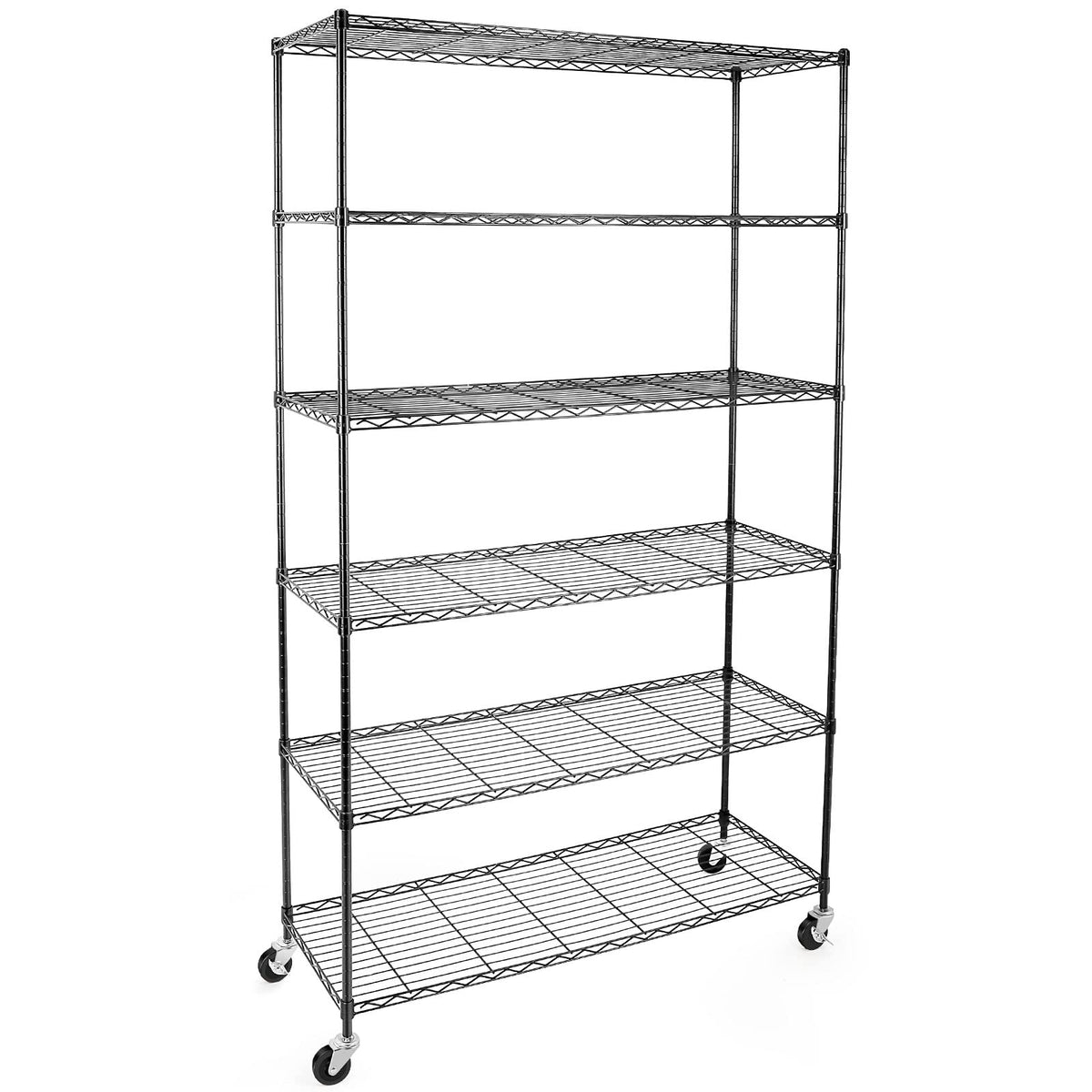 WDT NSF Certified Storage Shelves on Wheels, Heavy Duty Metal Shelves for Storage with Adjustable