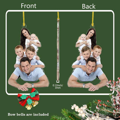 Personalized Christmas Ornament 2025, Photo Acrylic Customized Family Baby's Frist Christmas