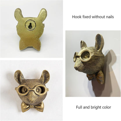 GUASDIE Animal Wall Decor: Faux Deer Head Mount, Resin Animal Head Wall Hanging for Living Room