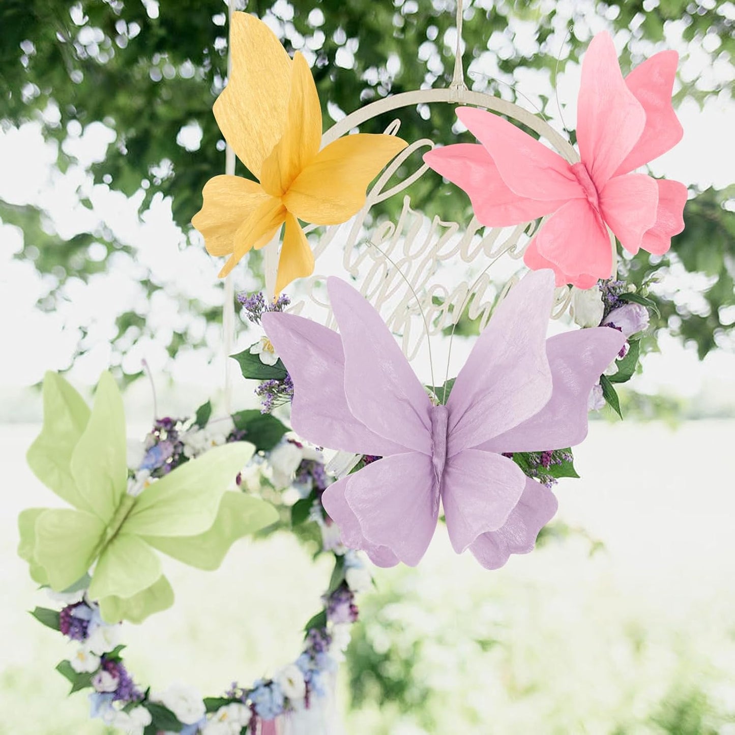 SUNBEAUTY Butterfly Party Decorations, 3D Paper Butterfly Decoration, Hanging Paper Butterfly for