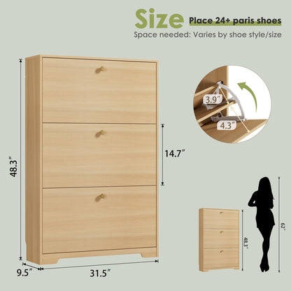 Nicetree Shoe Storage Cabinet, Slim Shoe Cabinet, Hidden Shoe Rack Cabinet, Shoe Storage Cabinet