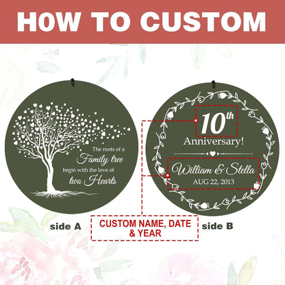 ASTARIN Tree of Life Wind Chimes, Personalized Wind Chimes for 50th Anniversary for Parents Couple