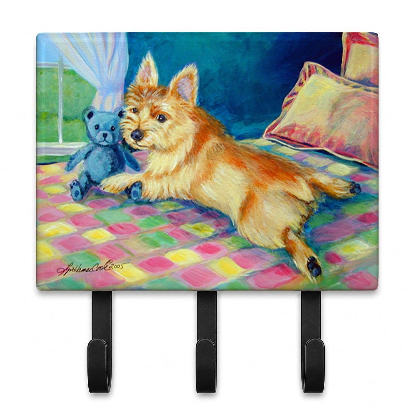Caroline's Treasures 7275TH68 Norwich Leash or Key Holder, Wall Hooks, Key Hooks Holder, Coat Rack