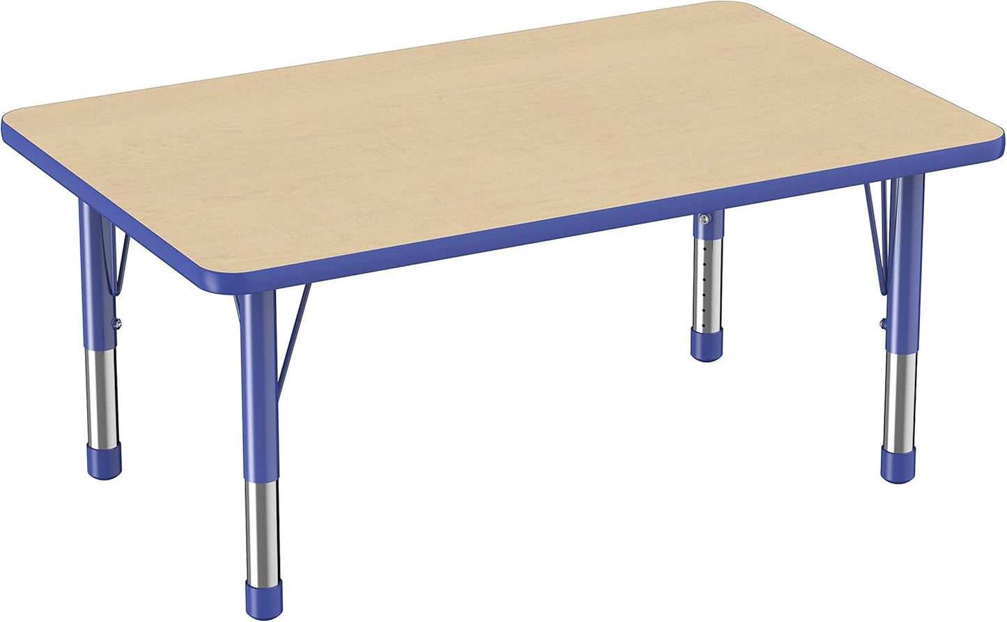 FDP Rectangle Activity School and Classroom Kids Table (30 x 48 inch), Chunky Toddler Legs