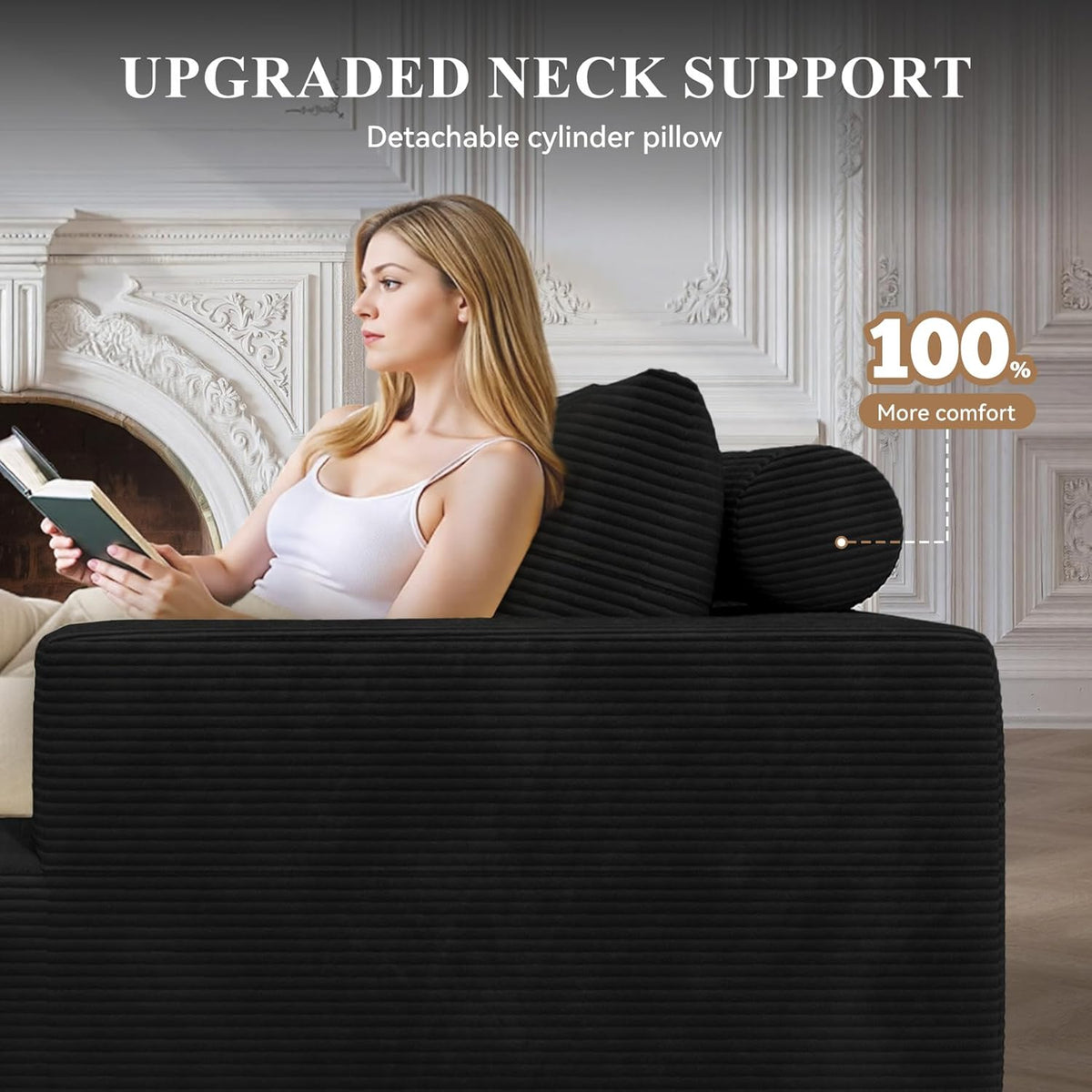 Modular Sectional Sofa with L-Shape Chaise,Cloud Sectional Modern Sleeper Couch with Deep