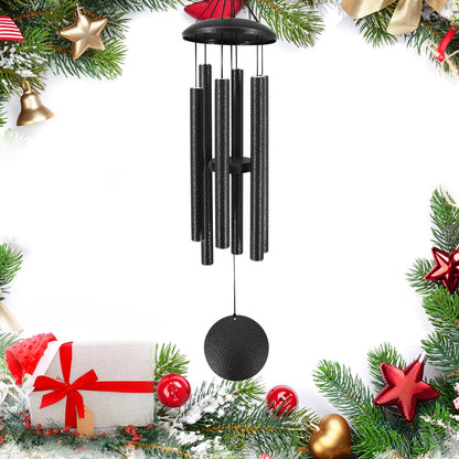 Sympathy Memorial Wind Chimes, 36' with 6 Metal Tubes, Outdoor Deep Tone for Garden, Christmas