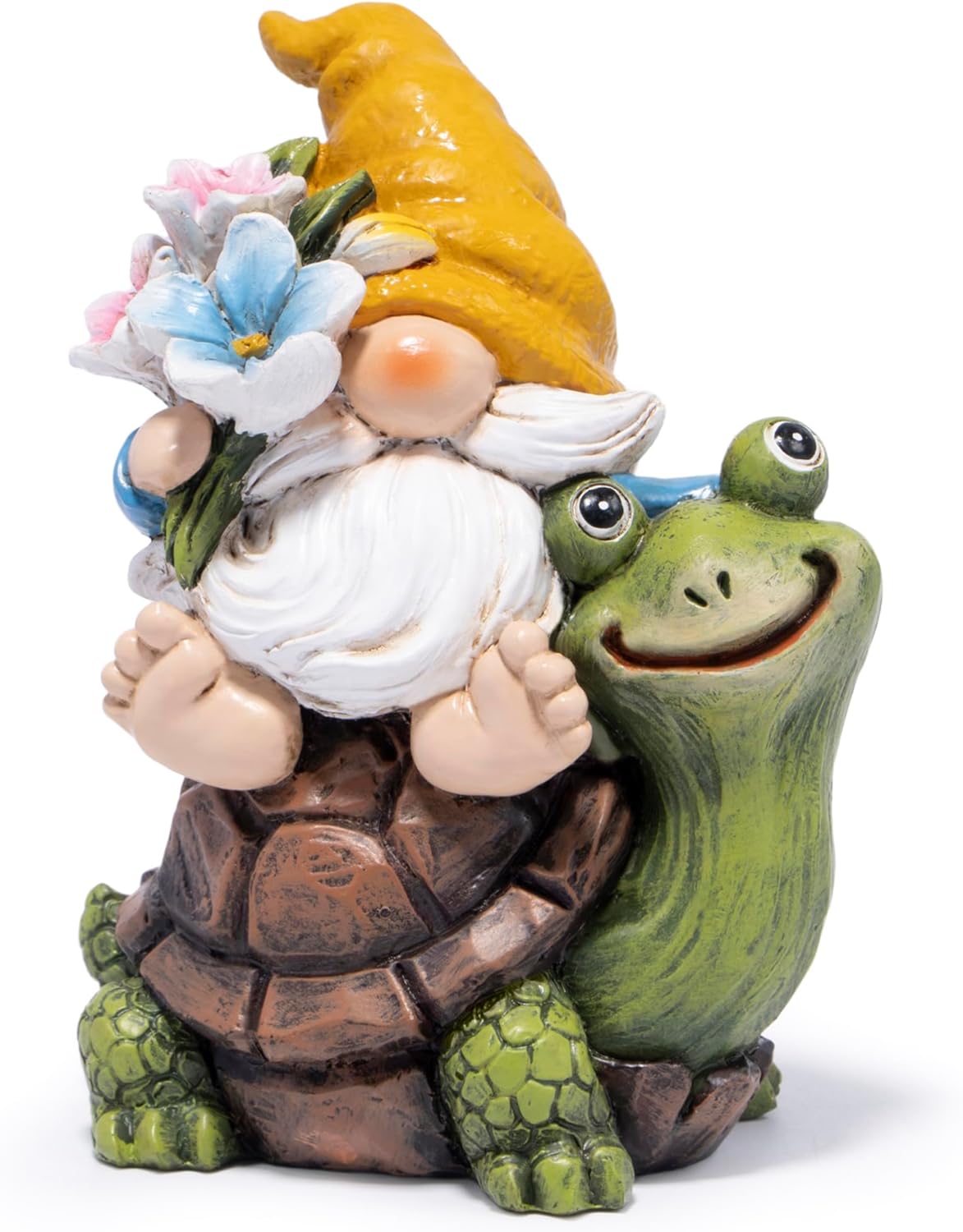Hodao Spring Garden Gnome Decoration Flower Animal Ornaments Decor Gifts Spring Gnomes for Garden