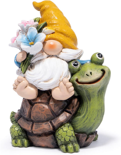 Hodao Spring Garden Gnome Decoration Flower Animal Ornaments Decor Gifts Spring Gnomes for Garden