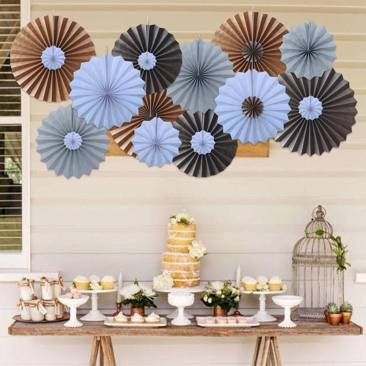 Brown Party Decorations,Brown Wedding Decorations for Party Events Accessories,Brown Birthday