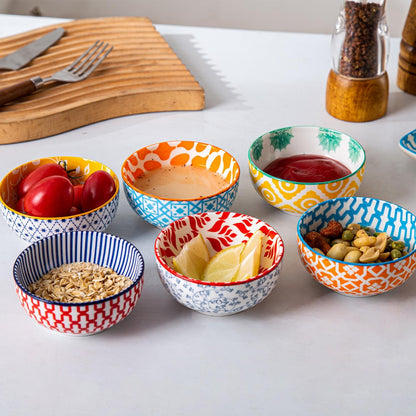 Ceramic Dipping Bowls Set - 4 Oz Small Dessert Bowl 3.5 Inch Porcelain Small Bowls for Side Dishes