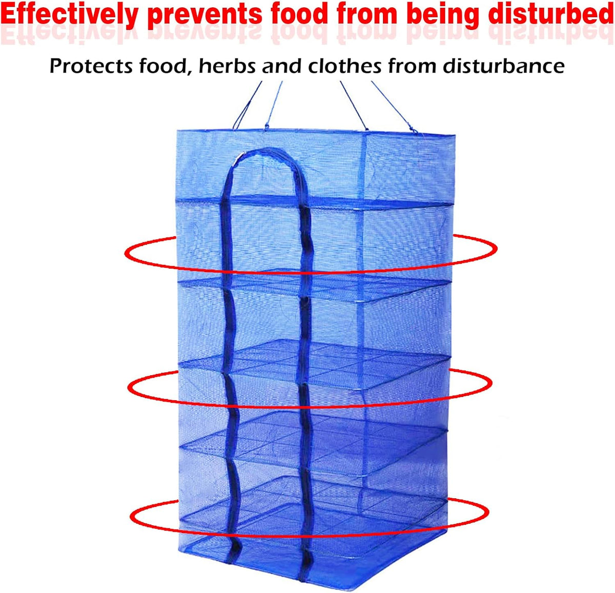 Drying Rack 6 Layers Folding Fish Mesh, Foldable Nylon Netting, Hanging Drying Fish Net, for Shrimp