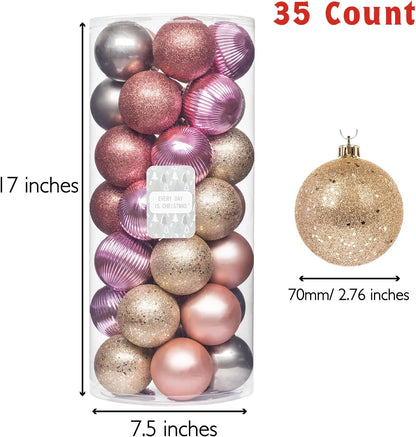 Every Day is Christmas Ornaments, Shatterproof Christmas Tree Ornament Set, Christmas Balls