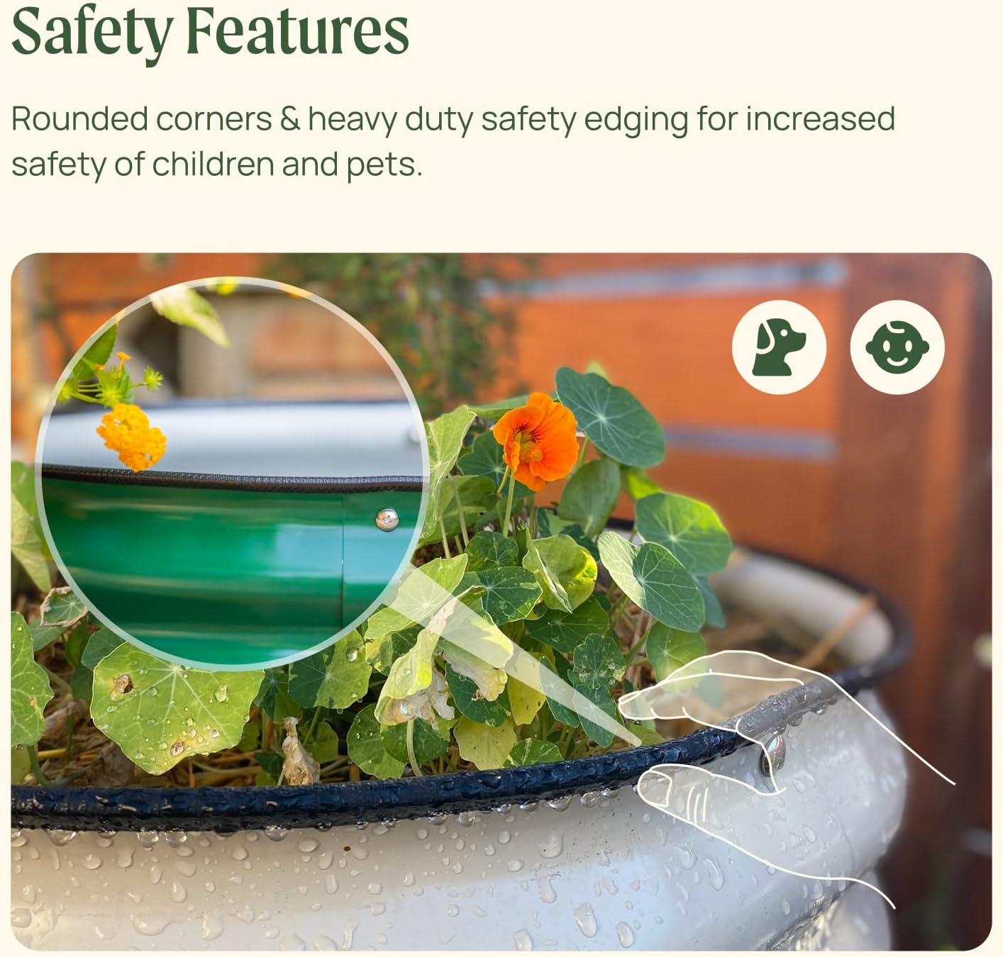 Vego garden 32" Tall 42" Round Raised Garden Bed Raised Bed Planter Box for Vegetables Flowers