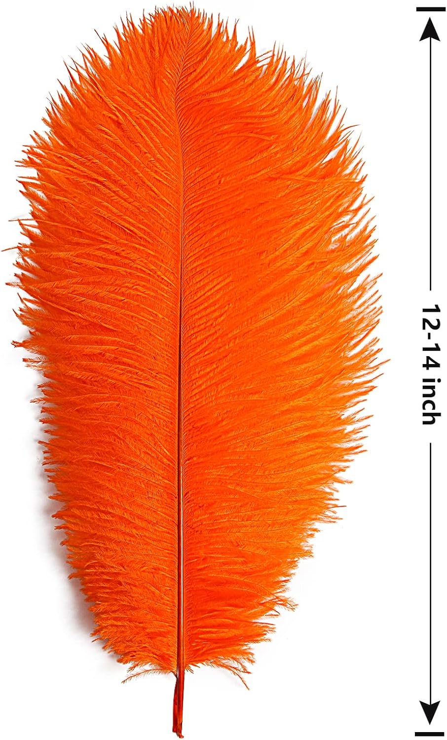THARAHT Orange Ostrich Feathers 12pcs Large Natural Bulk 12-14Inch 30cm-35cm for Wedding Party