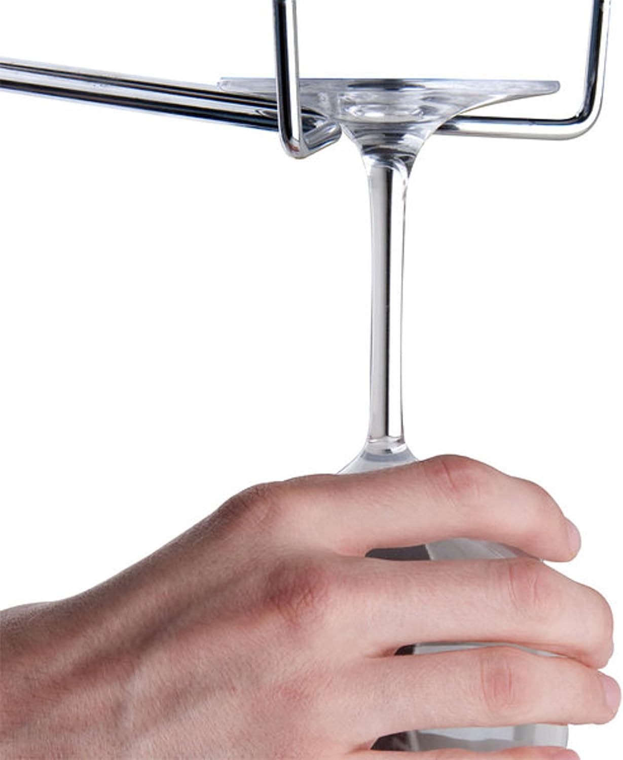 TrueCraftware- 16-Inch Wine Glass Rack Chrome Finish Set of 2- Stemware Rack Wire Hanging Rack