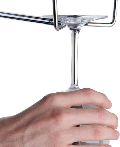 TrueCraftware- 16-Inch Wine Glass Rack Chrome Finish Set of 2- Stemware Rack Wire Hanging Rack