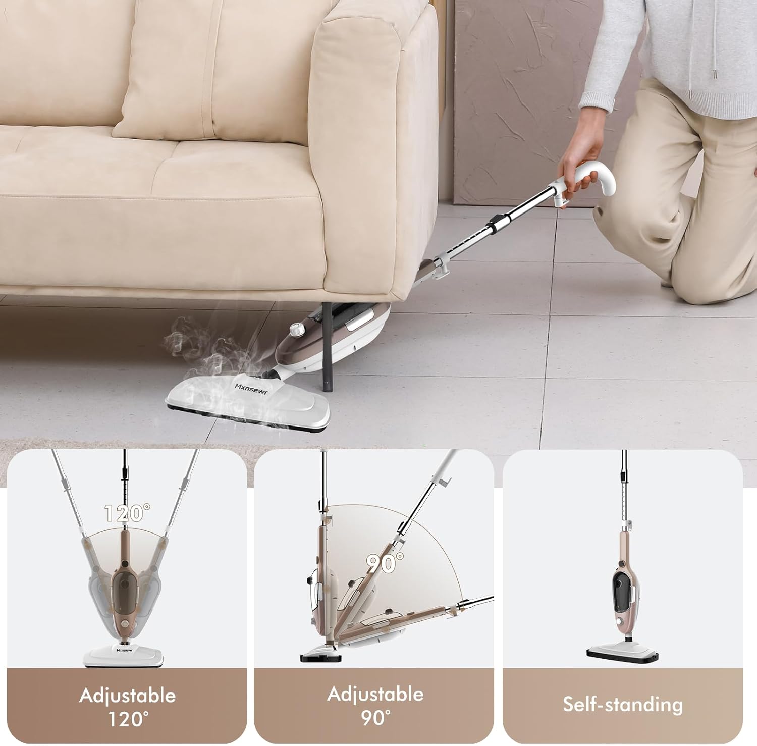Steam Mop - All-in-one Powerful Handheld Steam Cleaner Detachable Floor Steamer with 11
