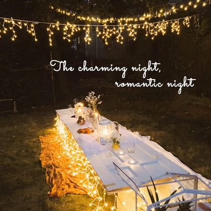 JMEXSUSS 200 LED Icicle Lights, 8 Modes Icicle Lights Indoor, Warm White Icicle Christmas String