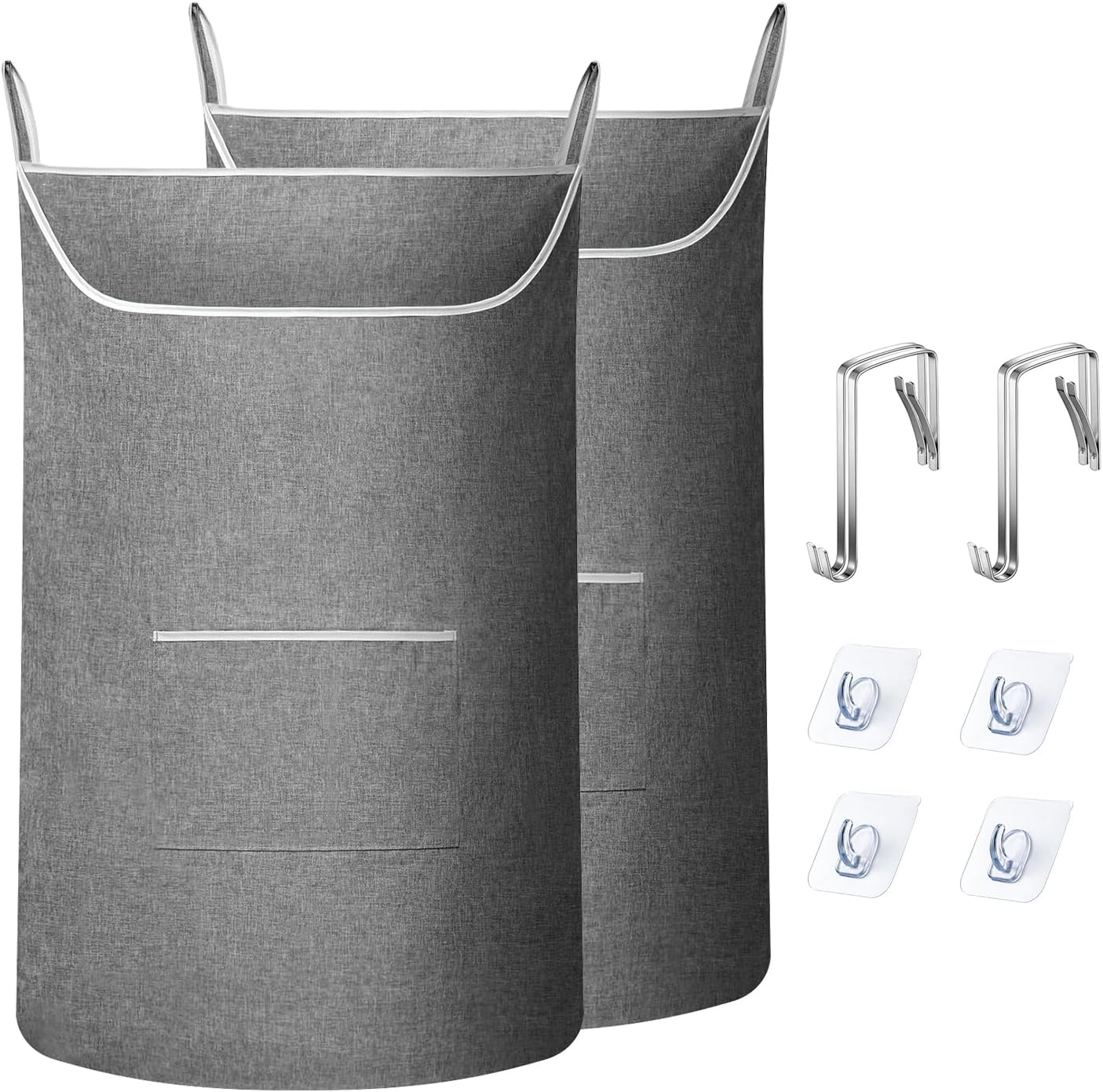 X-Large Door Hanging Hamper Bag,2 Pack Large Capacity Hanging Laundry Hamper Basket with Wide