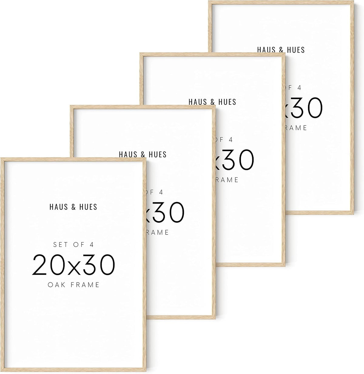 HAUS AND HUES 20x30 Picture Frames Set of 4 - 20x30 Inch Frames, Beige
