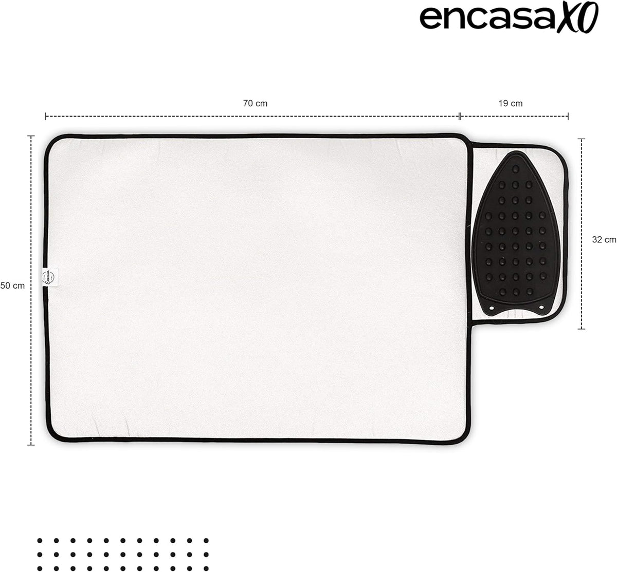 Encasa Homes Ironing Mat/Pad - Metallic Silver (Small 28"x20") with 5mm Foam Padding & Silicone
