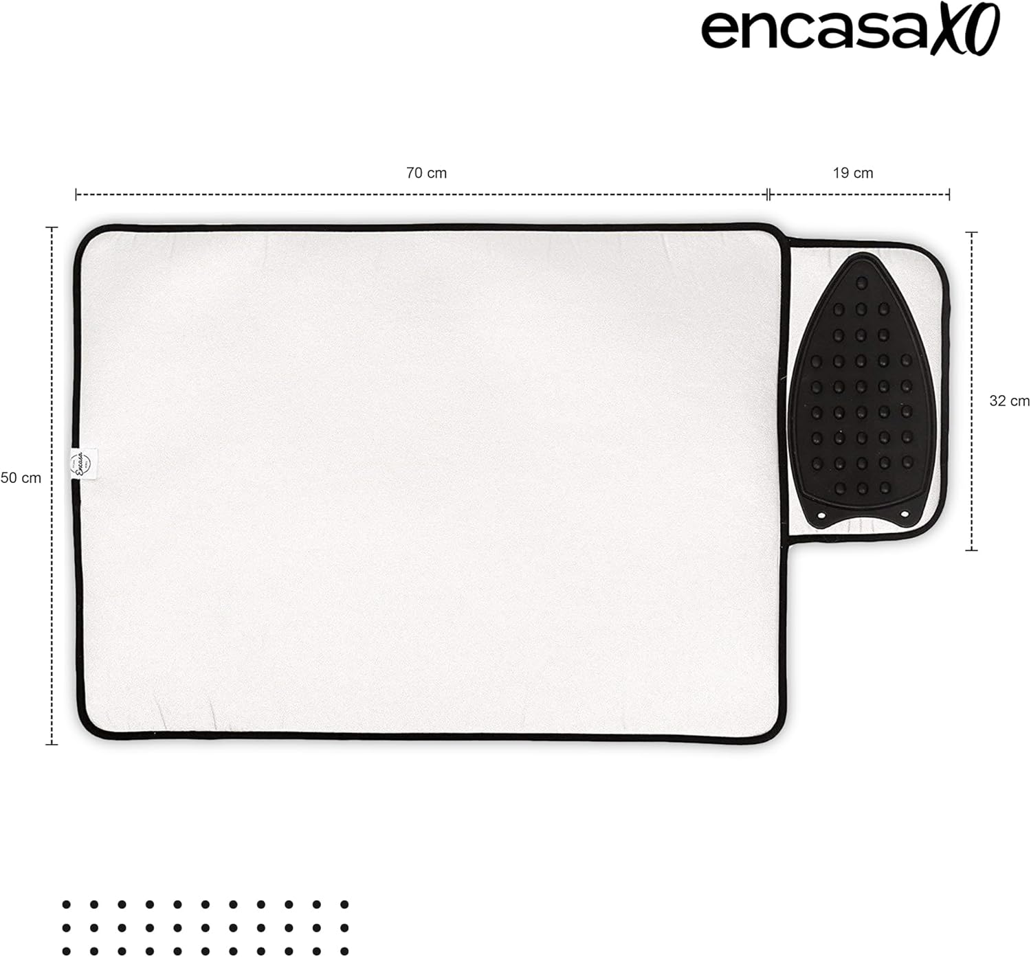 Encasa Homes Ironing Mat/Pad - Metallic Silver (Small 28"x20") with 5mm Foam Padding & Silicone