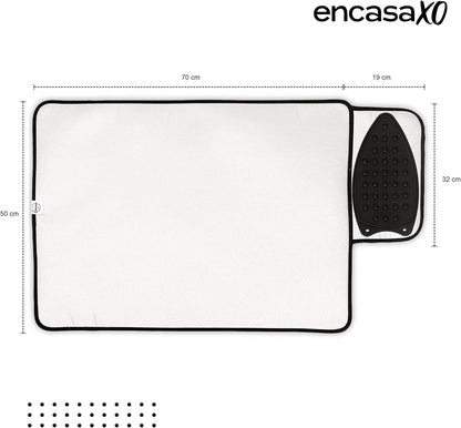 Encasa Homes Ironing Mat/Pad - Metallic Silver (Small 28"x20") with 5mm Foam Padding & Silicone