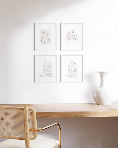 HAUS AND HUES 11x14 White Picture Frames Set of 4-11x14 White Frames Sets for Wall Collage, 11x14