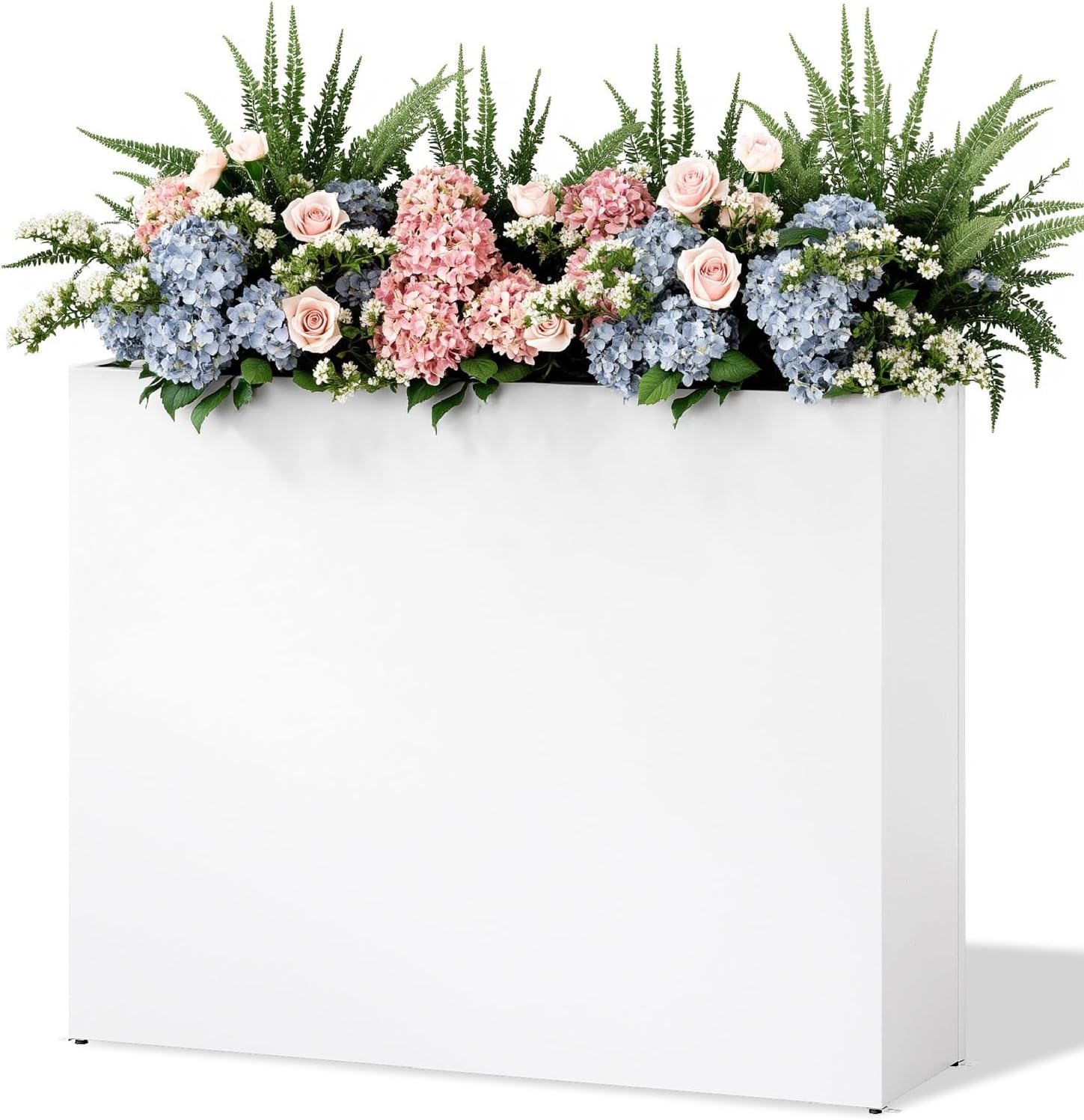 Planter Box Outdoor 38"W x 10.2"D x 30"H- Tall Rectangular Planters for Outdoor Patio/Porch