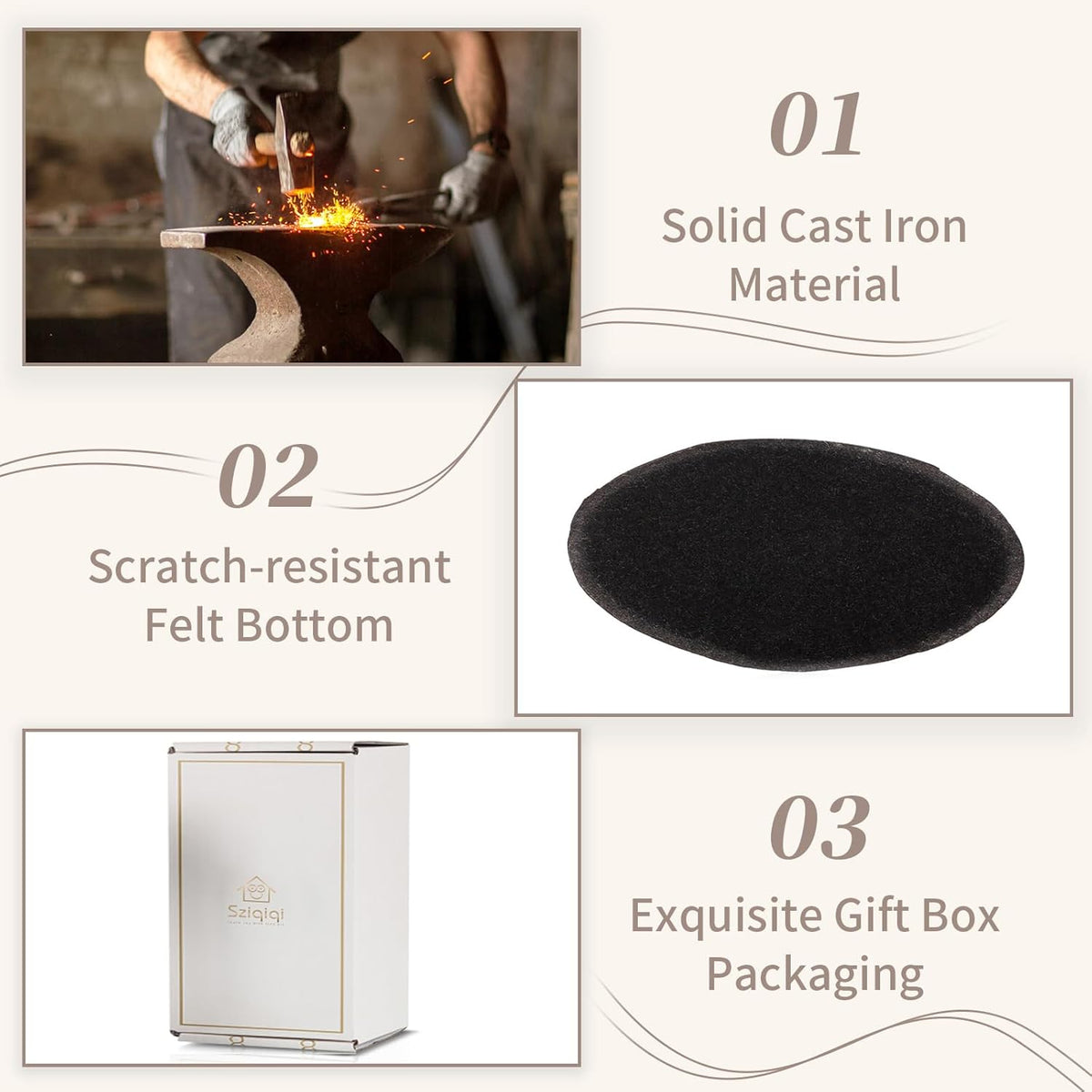 Sziqiqi Anniversary Wedding Gift for Couple: Iron 6th Anniversary Wedding Gifts for Her - Unique
