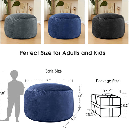 Bean Bag Chairs for Adults - Memory Foam Furniture BeanBag Chair - Kids/Teens Sofa with Soft Micro