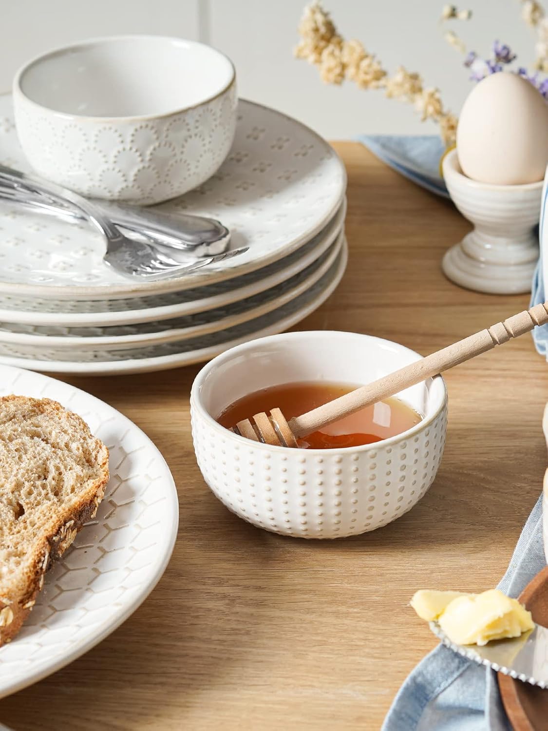LE TAUCI 3.5 Inch Small Bowls, TINY Embossed Ceramic Dip Bowls, Sauce Dishes, Condiment Cups for