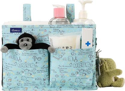 Surblue Bedside Caddy Hanging Bed Organizer Storage Bag Pocket for Bunk and Hospital Beds, College