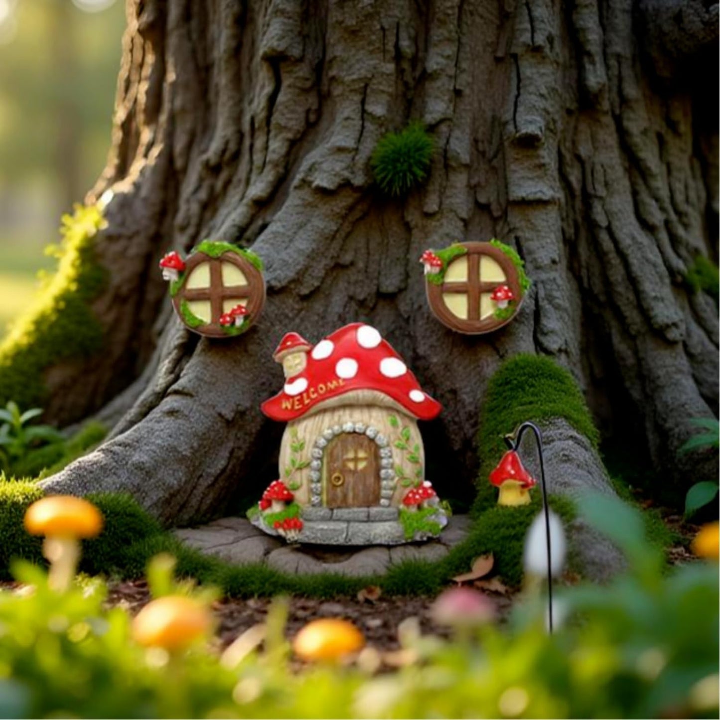 Garden Fairy Decor for Outside Wall Tree Decoration Fairy Door and Window Accessories, Butterfly