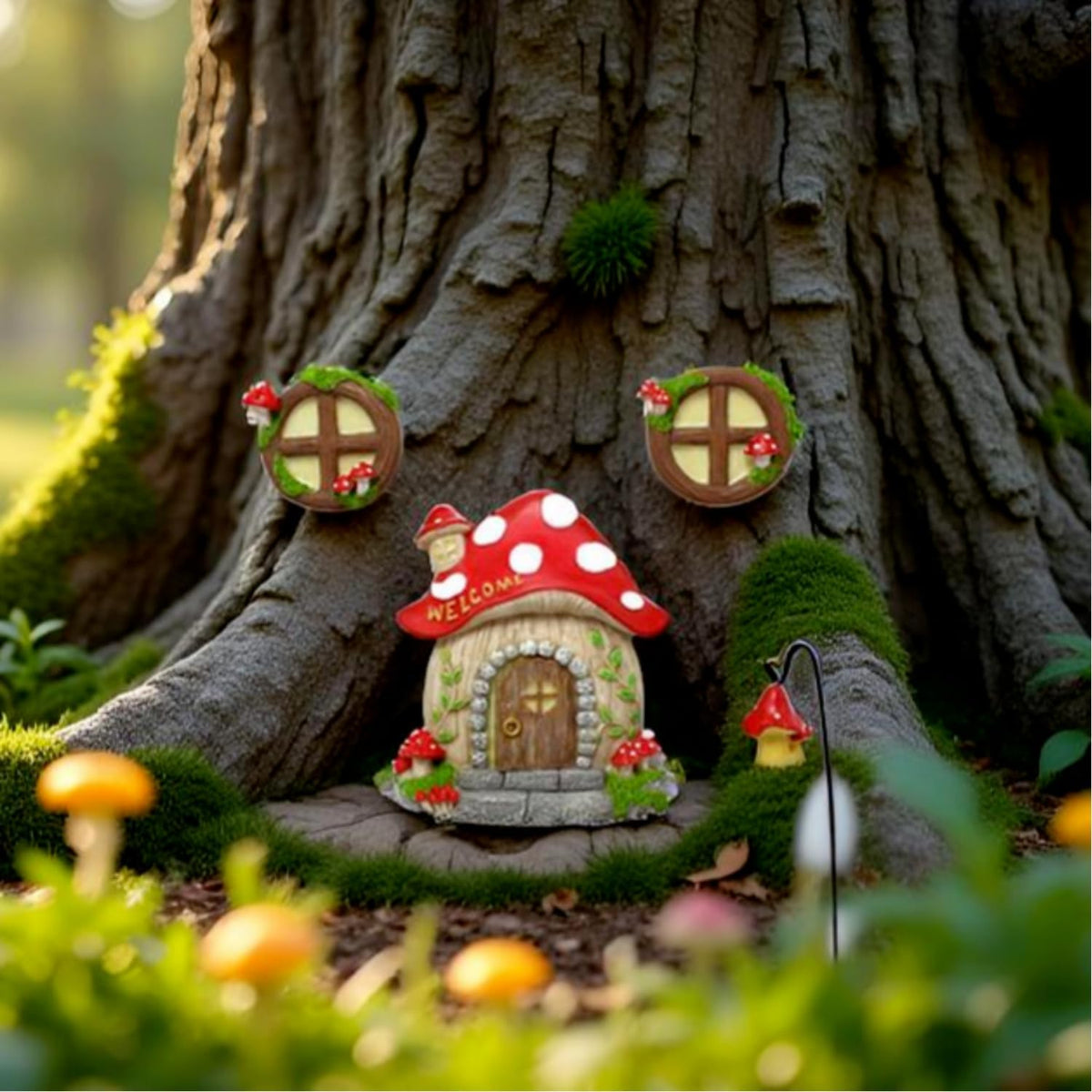 Garden Fairy Decor for Outside Wall Tree Decoration Fairy Door and Window Accessories, Butterfly
