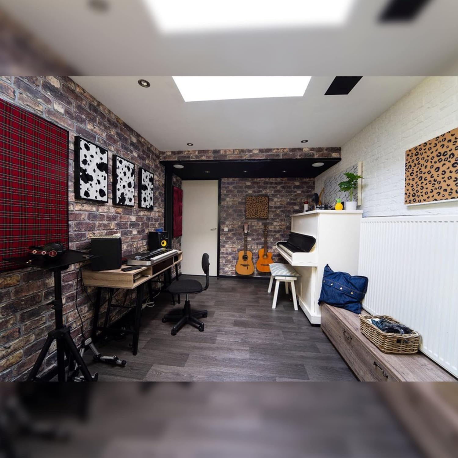 Dundee Deco 3D Wall Panels Faux Brick - Cladding, Grey Brown Stone Look Wall Paneling, Styrofoam