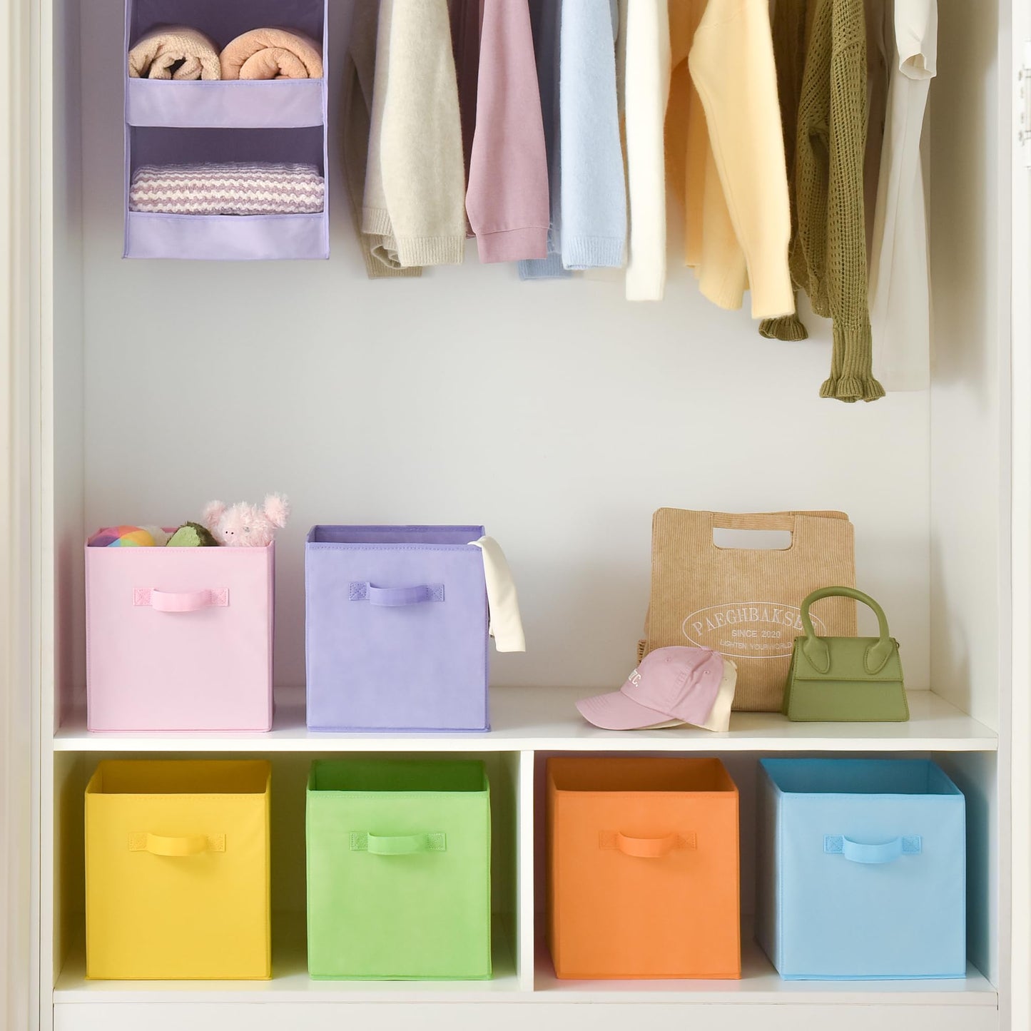 GRANNY SAYS 11x11 Storage Cube Organizers, Pastel Color, 6-Pack