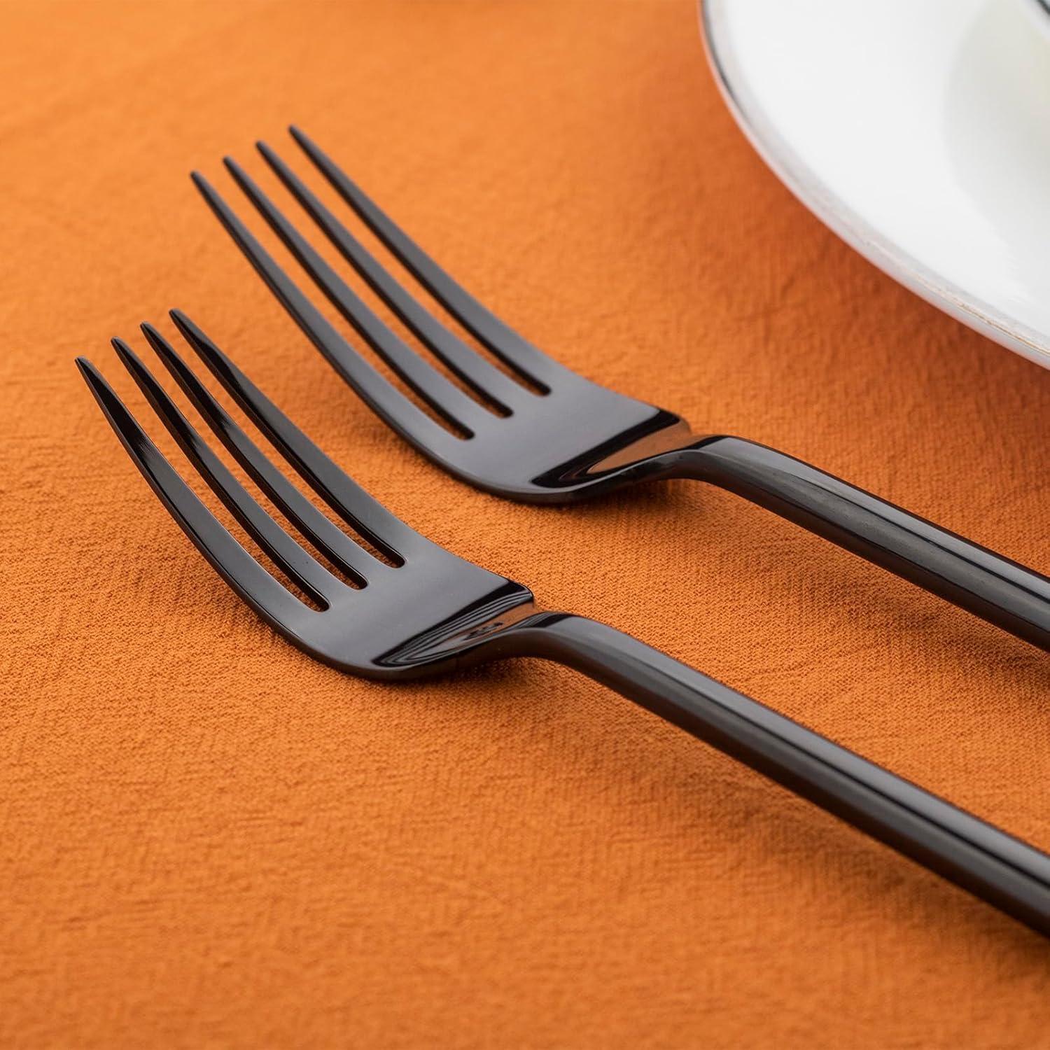 Alata Potter Black 20-Piece Forged Silverware Set with Utensil-Serving Set, Service for 4