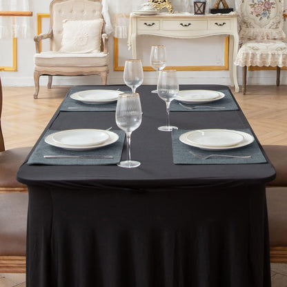 Cloth Placemats Set of 8, Linen Type Fabric Placemats Machine Washable Heat Resistant Placemats