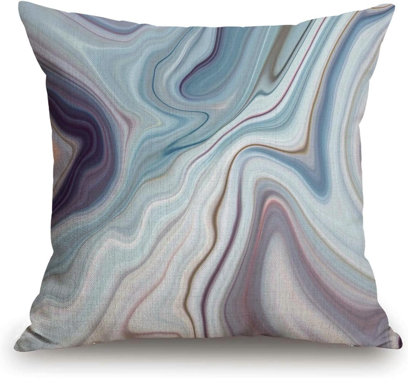 TSSOHU Throw Pillow Cover Black Granite Marble White Gray Pattern Abstract Blue Ink Liquid