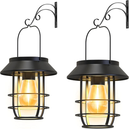 Solar Lanterns Outdoor Waterproof, High Brightness Hanging Solar Lights for Outside with Wall