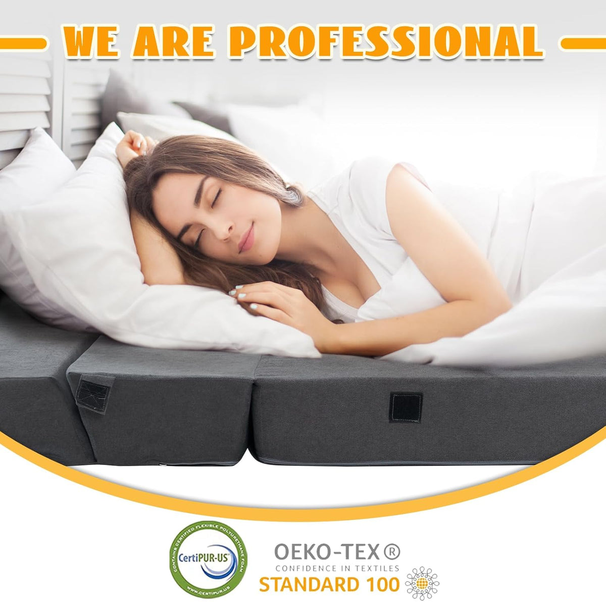 jela Foldable Sofa Bed Large Soft Foam Convertible Sleeper Chair Luxury Miss Fabric Fold Out Chair