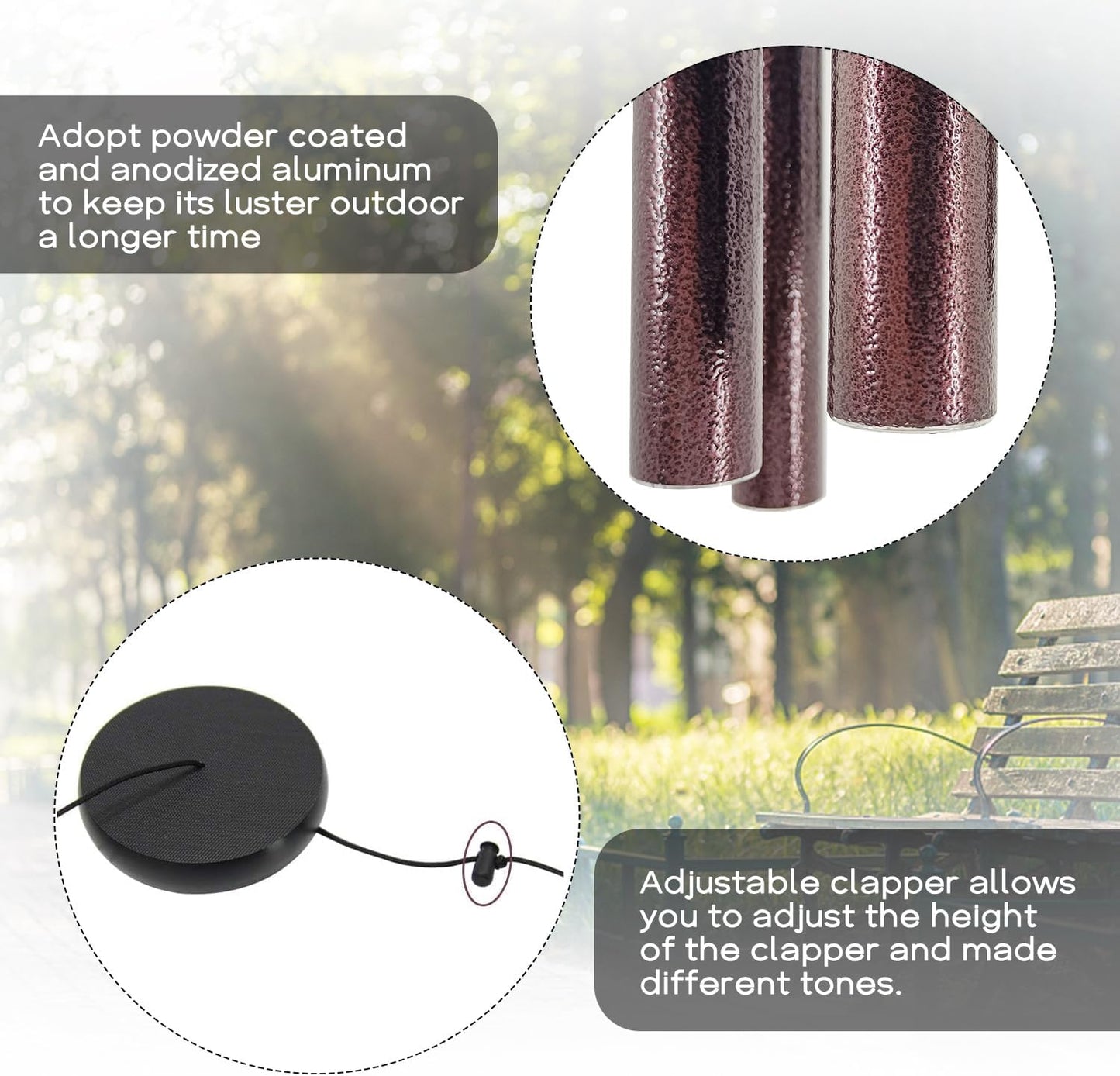 ASTARIN 36" Large Deep Tone Personalized Sympathy Wind Chimes, Memorial Wind Chime for Loss of
