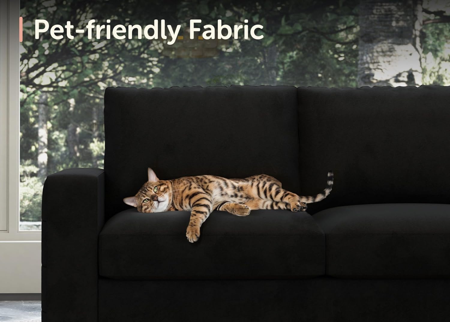 HONBAY Sectional Sleeper Sofa with Pull Out Bed U-Shape Sectional Couch with Storage Chaise 6