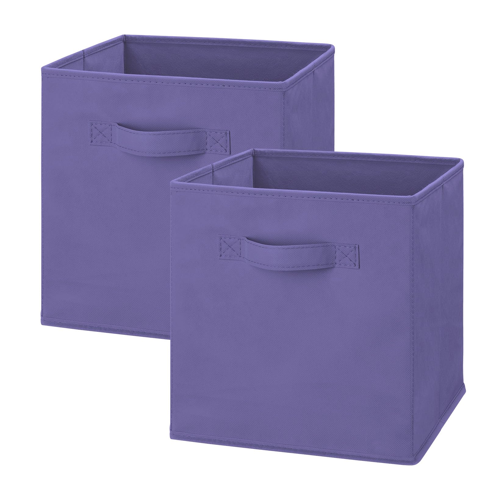 Whitmor Fabric Storage Cubes 2 Pack, Very Peri Closet Organizer Bins with Handles, 10.5 x 10.5 x 11