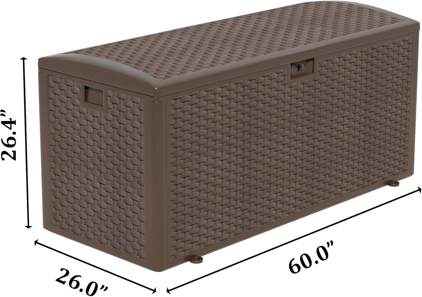 180 Pro Gallon Waterproof Outdoor Storage Bin Resin Deck Box for Patio, Poolside, and Garden