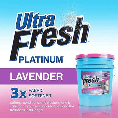 Ultra Fresh Platinum Fabric Softener for Laundry up to 640 Loads, Lavender, 5 Gallons - Fabric Odor
