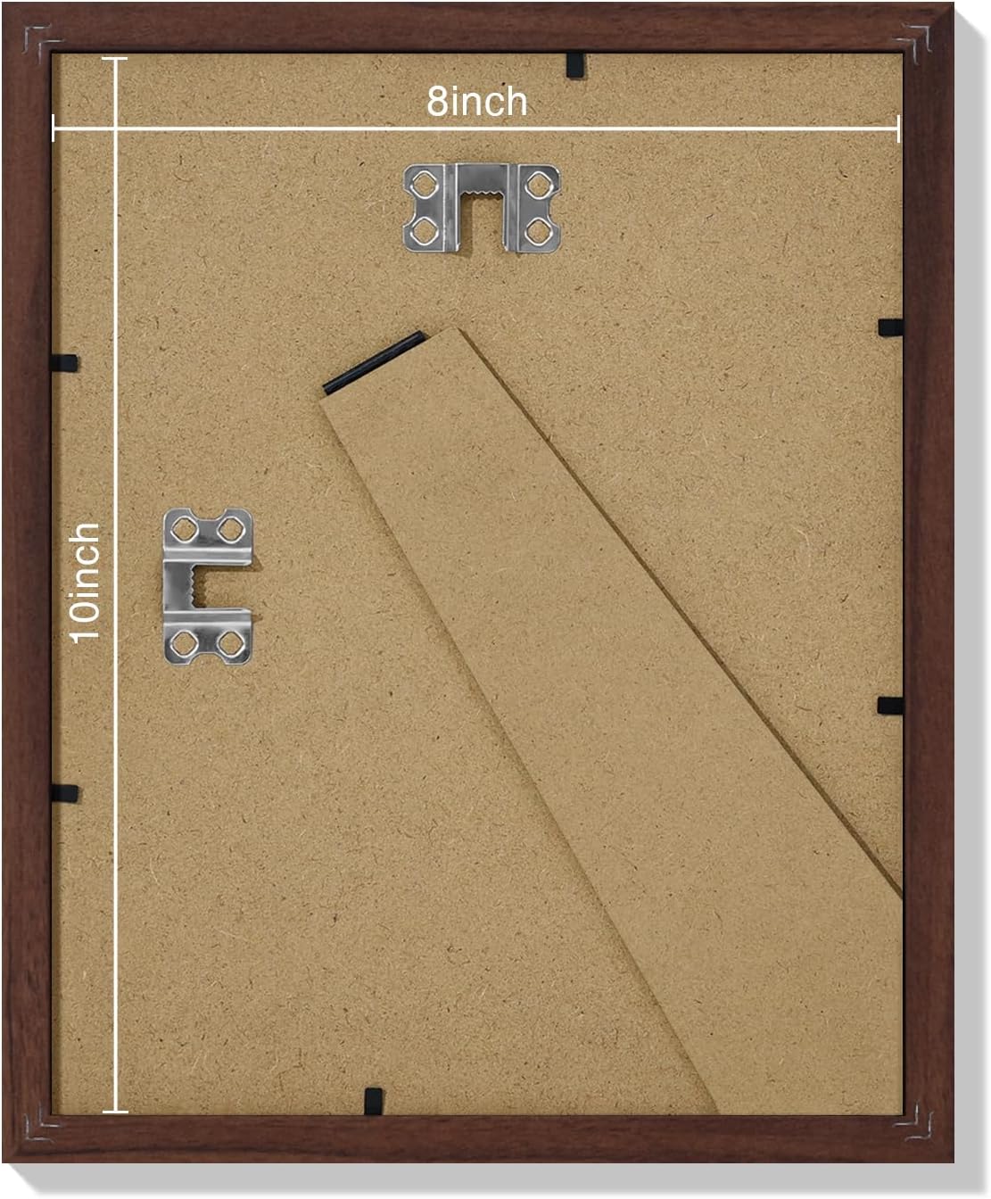 Vittanly 8x10 Picture Frames Set of 9, Shatter Resistant Plexiglass, Display 5x7 Pictures with Mat